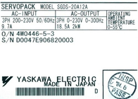 Industrial Servo Drives YASKAWA AC SERVO DRIVER  2KW 50/60hz   SGDS-20A12A NEW IN BOX