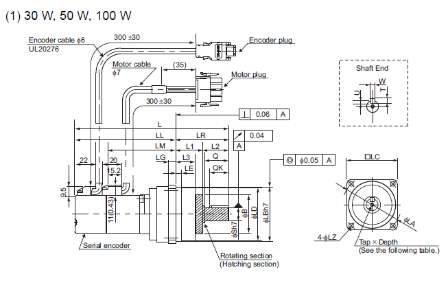 3000 1/moteur servo 0.91A SGMPH-01AAA41 routeur industriel minimum du moteur servo/commande numérique par ordinateur 0