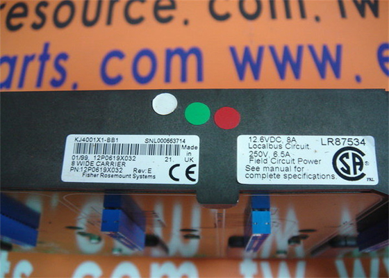 Module d'alimentation redondante Emerson DeltaV KJ4001X1-BB1 12P0619X032 8 WIDE I/O CARRIER