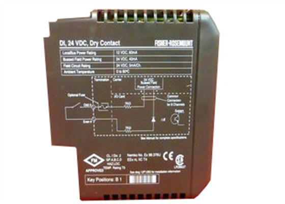 Emerson DeltaV KJ3001X1-BB1 VE4001S2T2 12P0550X142 DI8 Canal 24VDC Carte Contact Sec