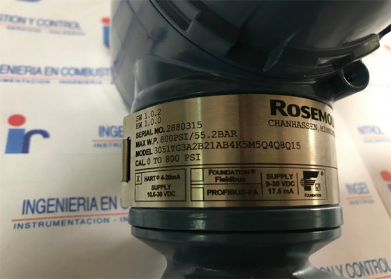 Transmetteur de pression en ligne Rosemount 3051TG 3051TG3A2B21AB4 14,7 à 800 psi