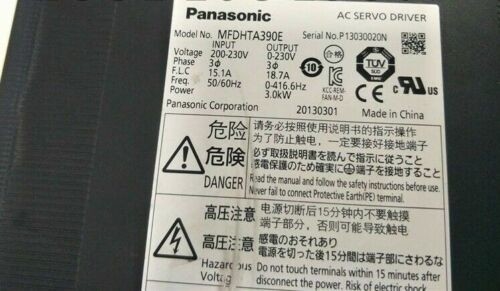 Panasonic Japon Série A4 AC Servo Drive 3000W 3KW 200V MFDHTA390