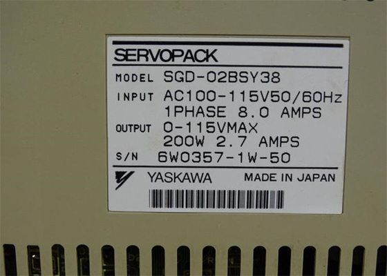 Nouveau servo Yaskawa SGD-02AH puissance de travail 200W dans la boîte d'origine