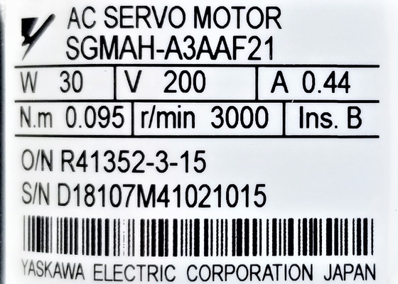 Yaskawa AC Servo Motor SGMAH-A3AAF21 tout neuf dans la boîte originale