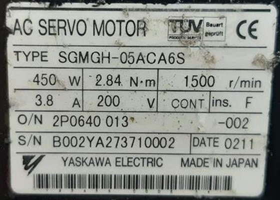 Yaskawa SGMGH-05ACA6S 0.45kw AC Servo moteur tout neuf original
