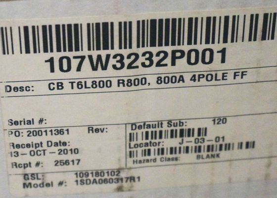 ABB 1SDA060317R1 800 1000V AC-DC FIXE QUATRE-PÔLES AVEC BORNES AVANT DÉCLENCHEUR