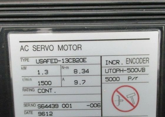 USAFED-13CB20E 1,3 kW 8,34 N/m 1500 t/min 9,7A Nouveau d'origine 3 à 5 jours ouvrables Livraison