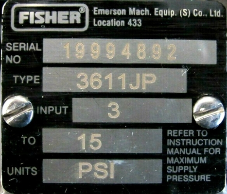 3611JP new original, 3-15 34IN 2IN TRAVEL,  Rseries 3600 Pneumatic Valve Positioner.
