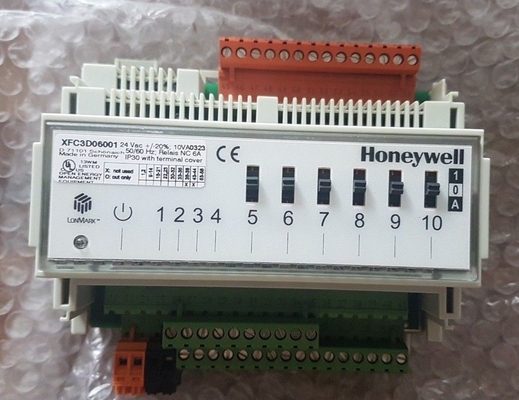 Honeywell XFC3D06001 Smart I O Module 24VAC W/Remvbleterm 6 Override Switches 4-10 Status Leads