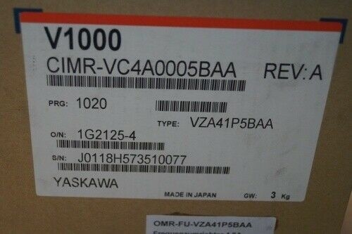 YASKAWA CIMR-VC4A0005BAA VECTOR AC Inverter Drive 1.5-2.2 KW Industrial Servo Drives