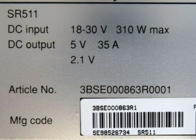 3BSE000863R0001 SR511 brand new and original,Redundant 5V Regulator,siler is  main color