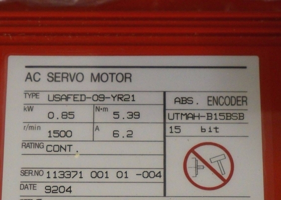 YASKAWA ELECTRIC MOTOMAN ROBOTICS USAFED-09-YR21 SERVO MOTOR 100% New Original
